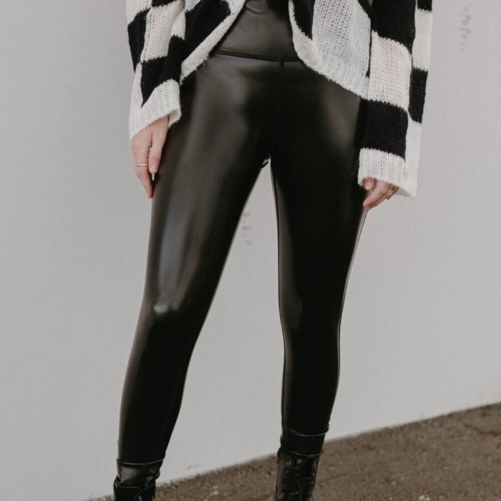 Faux leather leggings